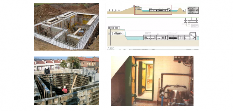 Diseños de búnkeres construidos por ABQ